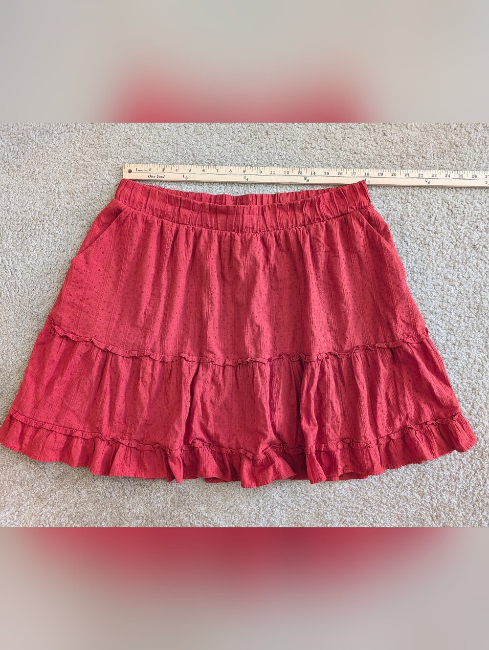 Torrid Red Ruffle Skirt